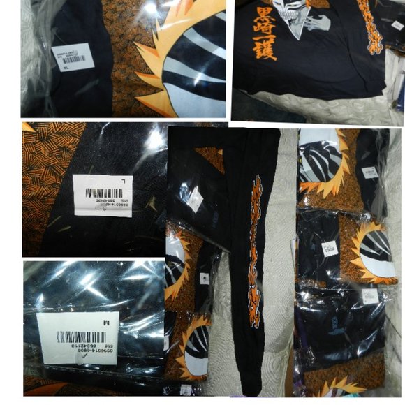 NEW Bleach Ichigo Orange Flame 20th Anniversary Adult Long Sleeve T-Shirt NWT - Picture 8 of 16